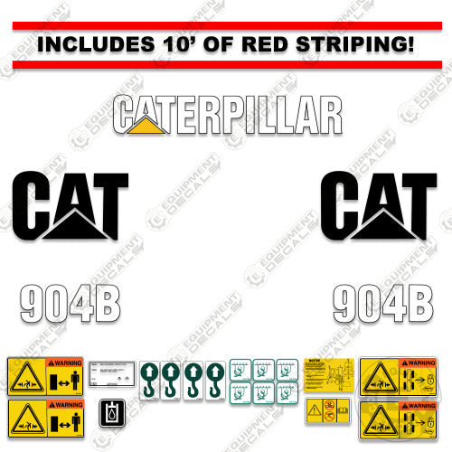 Fits Caterpillar 904B Decal Kit Wheel Loader (904 B) 904, 904-b, 904b, caterpillar, compact wheel loader, decal kit, wheel loader