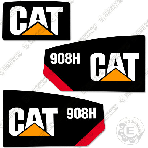 Fits Caterpillar 908H Decal Kit Wheel Loader 908, 908h, 908h-2, 908h2, decal kit, h2