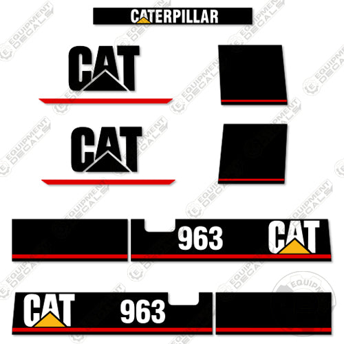 Fits Caterpillar 963 Decal Kit Loader 963, bulldozer, crawler, crawler loader, track loader