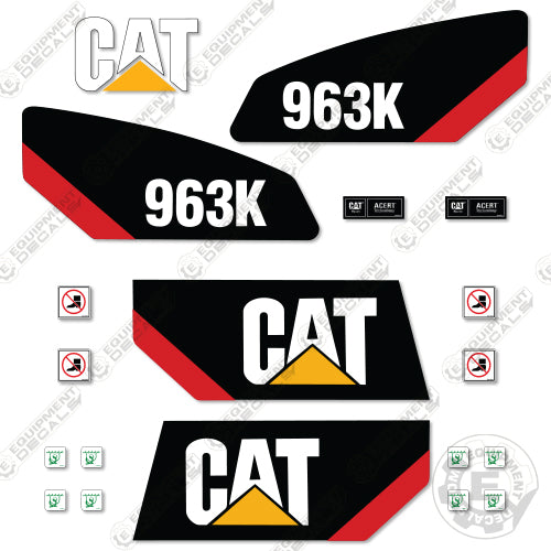 Fits Caterpillar 963K Decal Kit Track Loader 963, 963k, bulldozer, crawler, crawler loader, track loader