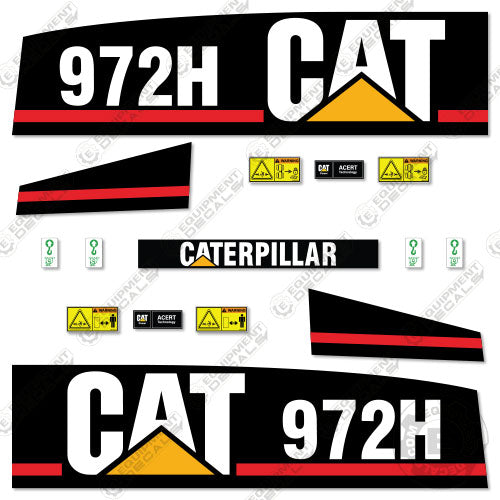 Fits Caterpillar 972H Decal Kit Wheel Loader 972, 972H, decal kit