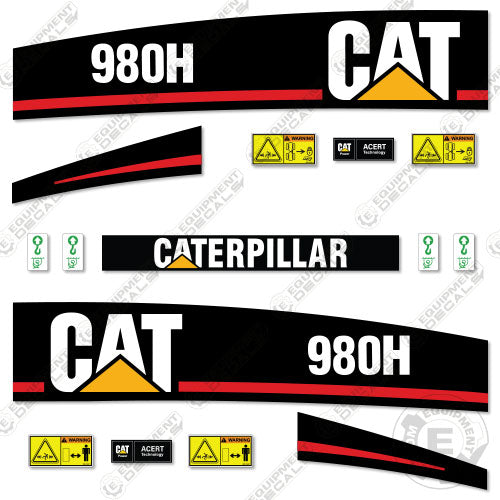 Fits Caterpillar 980H Decal Kit Wheel Loader 980, 980h, decal kit