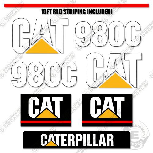 Fits Caterpillar 980C Decal Kit Wheel Loader - CUSTOM 980, 980c, decal kit