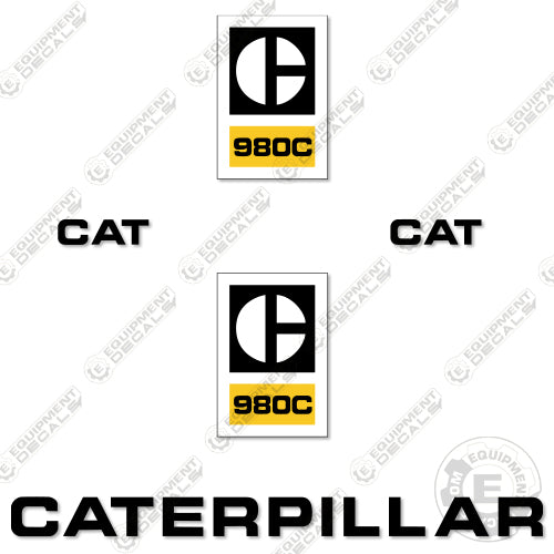 Fits Caterpillar 980C Decal Kit Wheel Loader 980, 980c, decal kit