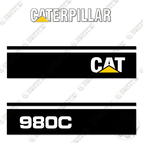 Fits Caterpillar 980C Older Style (Partial Kit) Decal Kit Tractor 