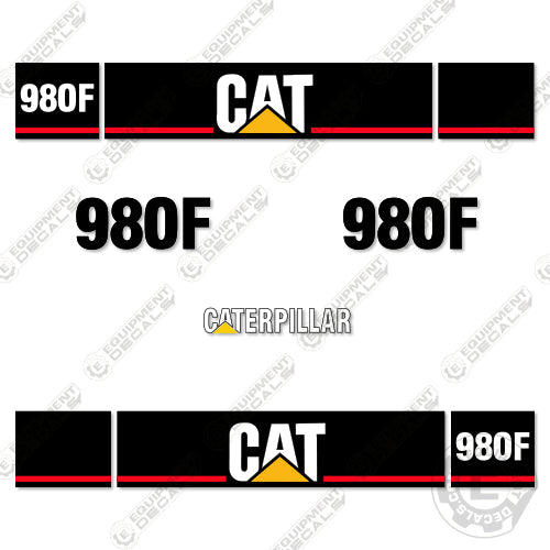 Fits Caterpillar 980F Decal Kit Wheel Loader 980, 980f, decal kit