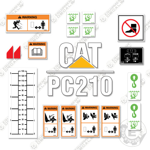 Fits Caterpillar PC210 Decal Kit Cold Planar 2006 decal kit