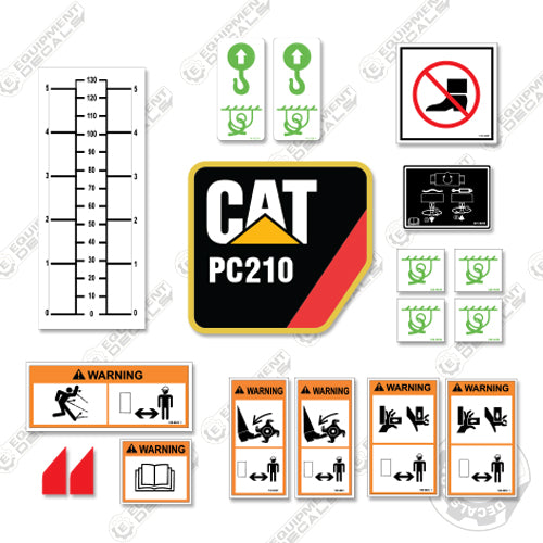 Fits Caterpillar PC210 Decal Kit Cold Planar 2008 decal kit