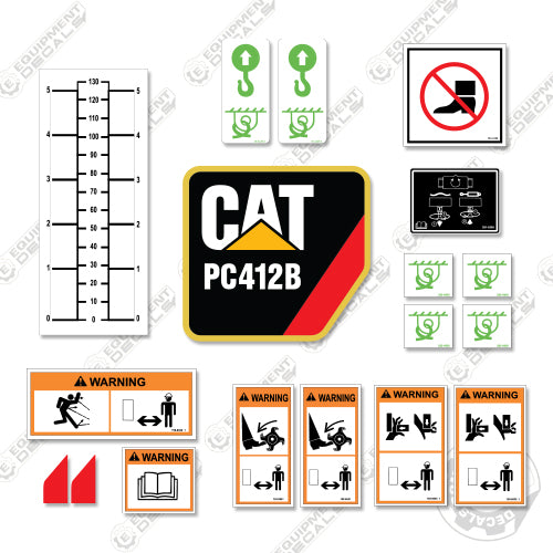 Fits Caterpillar PC412B Decal Kit Cold Planar decal kit