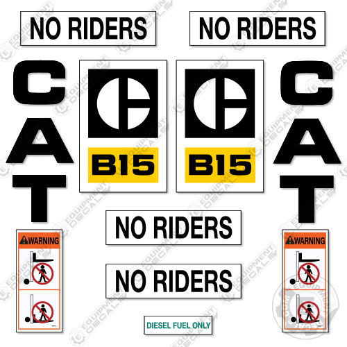 - Fits Caterpillar B15 Decal Kit Forklift #CAT-B15