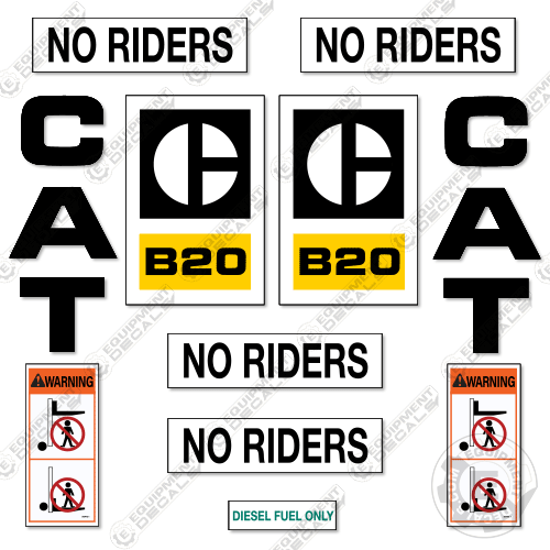 Fits Caterpillar B20 Decal Kit Forklift decal kit