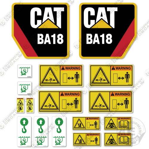 Fits Caterpillar BA18 Decal Kit Hammer 18, ba, ba18, hammer, jack