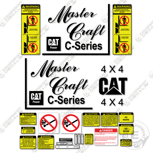 Fits Caterpillar C-Series Master Craft Forklift decal kit, efi, excavator