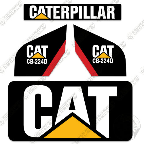 Fits Caterpillar CB224D Decal Kit (New Style) Roller 224, 224 d, 224d, cb, cb 224d, cb224d, decal kit