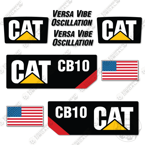 Fits Caterpillar CB10 Decal Kit Utility Roller 10, cb10, decal kit