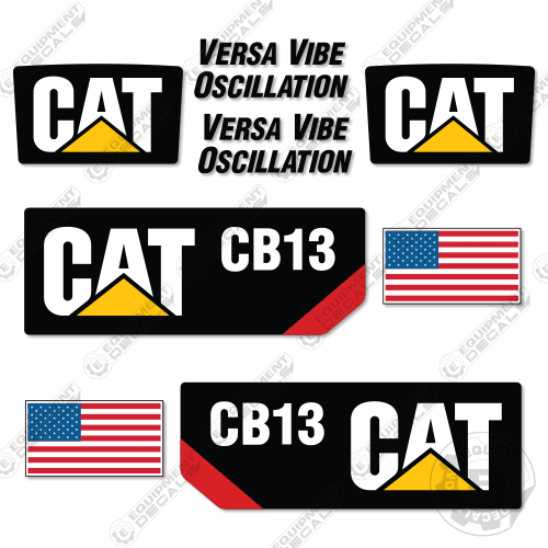 Fits Caterpillar CB13 Decal Kit Utility Roller 13, cb13, decal kit