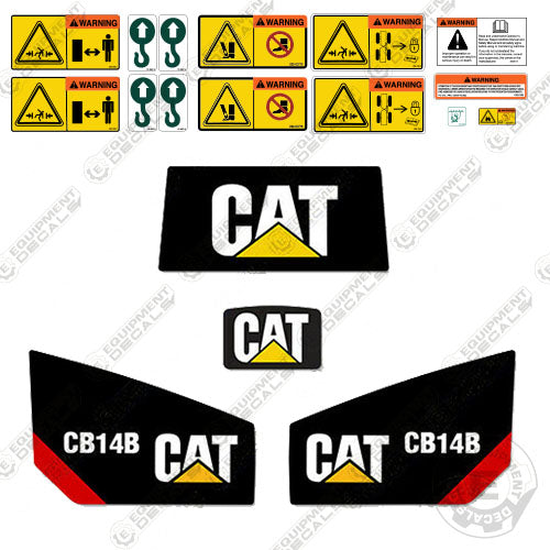 Fits Caterpillar CB 14 B Decal Kit Utility Roller cb 14b, cb14 b, cb14b, decal kit