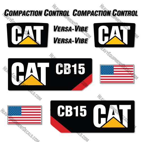 Fits Caterpillar CB15 Decal Kit Utility Roller 15, cb15, decal kit