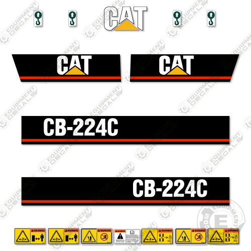 Fits Caterpillar CB224C Decal Kit Roller 224c, caterpillar, cb224, cb224c, decal kit