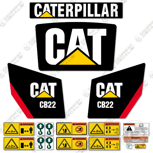 Fits Caterpillar CB22 Decal Kit Utility Compactor 22, cb22, decal kit