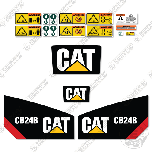 Fits Caterpillar CB24B Decal Kit Utility Roller 24, cb24, cb24b, decal kit