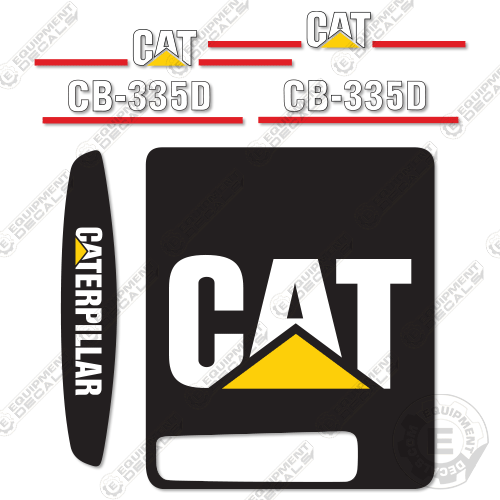 Fits Caterpillar CB335D Decal Kit Vibratory Smooth Drum Roller 335, 335d, cb335, cb335d, decal kit