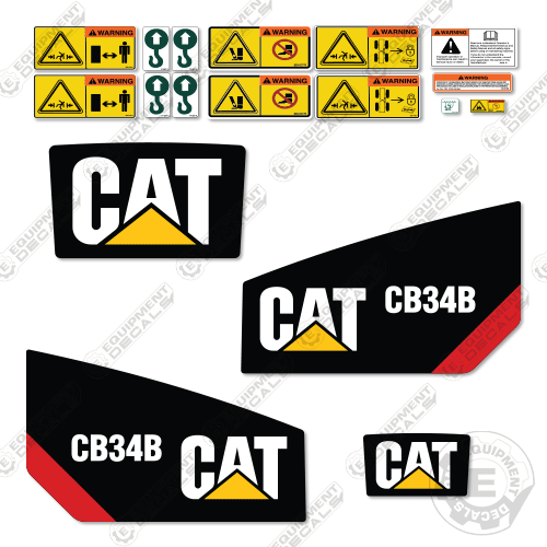 Fits Caterpillar CB34B Decal Kit Utility Roller 34, cb34, cb34b, decal kit