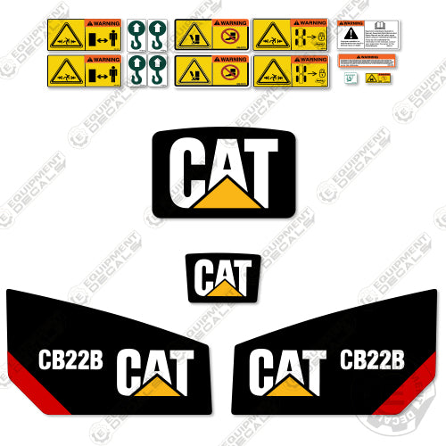 Fits Caterpillar CB22B Decal Kit Utility Roller 22, 22b, cb 22b, cb22, cb22 b, decal kit