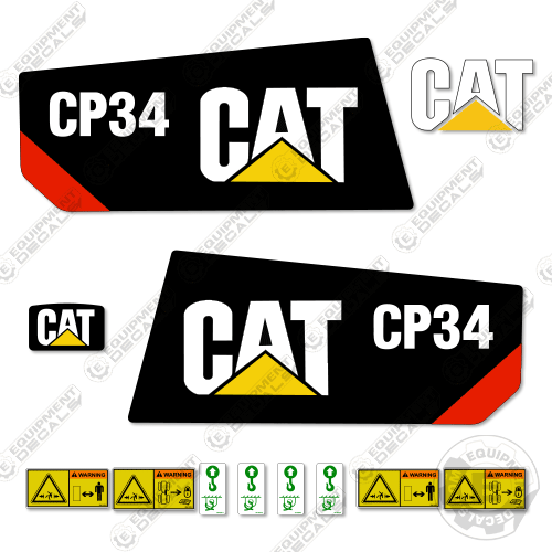 Fits Caterpillar CP34 Roller Decal Kit 34, cp-34, cp34, decal kit