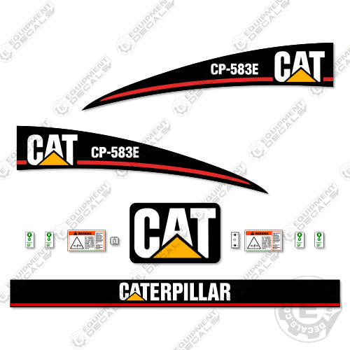 Fits Caterpillar CP583E Decal Kit Roller 583, 583e, cs583, cs583e, decal kit