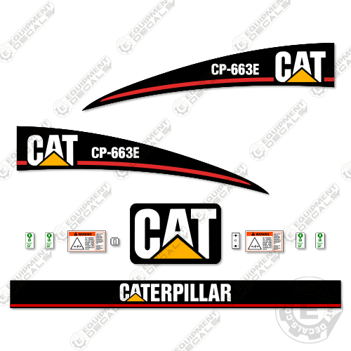 Fits Caterpillar CP663E Decal Kit Roller 663, 663e, cp663, cp663e, decal kit