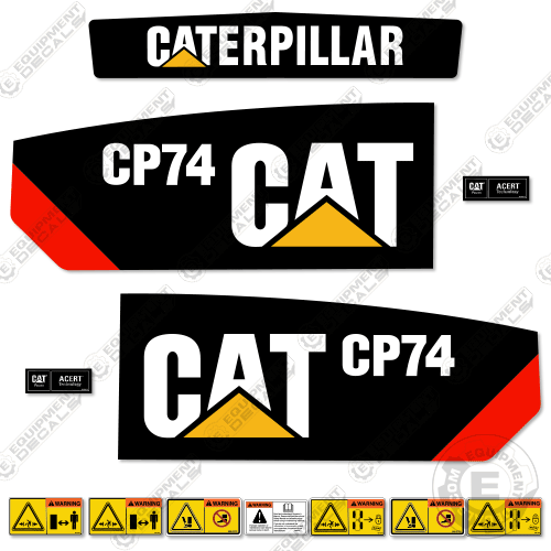 Fits Caterpillar CP74 Decal Kit Roller 74, caterpillar, cp74, decal kit