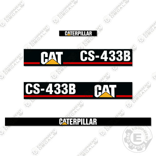 Fits Caterpillar CS-433B Decal Kit Roller 433b, cs433, cs433b, decal kit