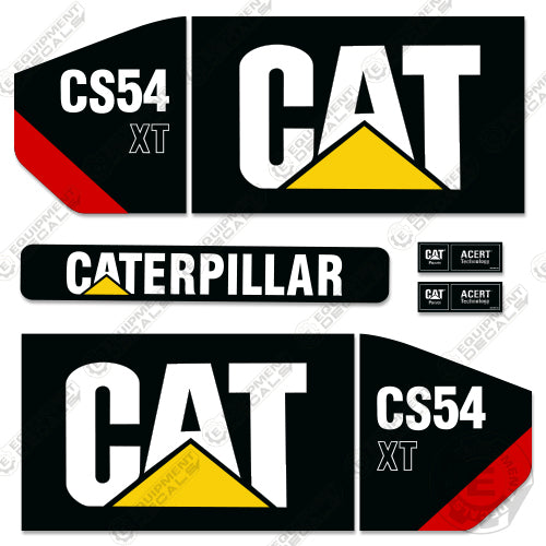 Fits Caterpillar CS54 XT Decal Kit Vibratory Roller 54, 54xt, cs54, cs54xt, decal kit