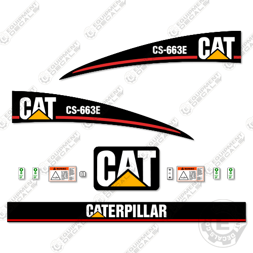 Fits Caterpillar CS663E Decal Kit Roller 663, 663e, cs663, cs663e, decal kit