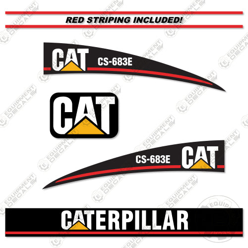 Fits Caterpillar CS683E Decal Kit Roller 683, 683e, cs683, cs683e, decal kit