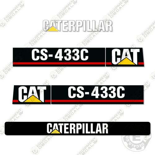 Fits Caterpillar CS 433 C Vibratory Smooth Drum Roller Decals cs 433c, cs-433-c, cs433-c, cs433c, decal kit