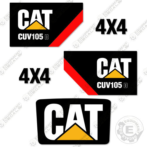 Fits Caterpillar CUV105D Decal Kit UTV 105, 1050 k, 105d, cuv105, cuv105d