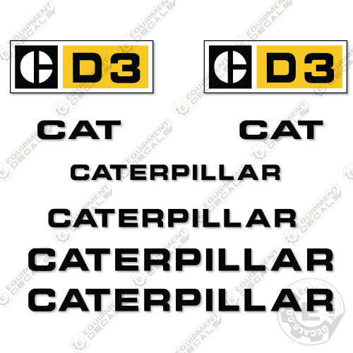 Fits Caterpillar D3 Dozer Decal Kit Equipment Decals decal kit