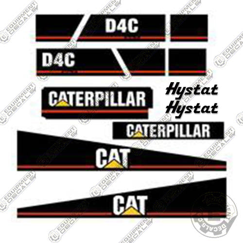 Fits Caterpillar D4C Series 3 Dozer Equipment Decals decal kit, Skid Steer