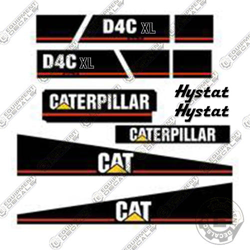 Fits Caterpillar D4C XL Series 3 Dozer Equipment Decals decal kit, Skid Steer