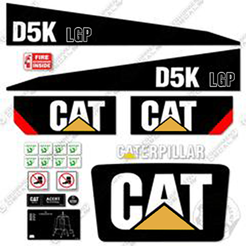 Fits Caterpillar D5K LGP Dozer Exterior Decal Kit d5klgp, decal kit