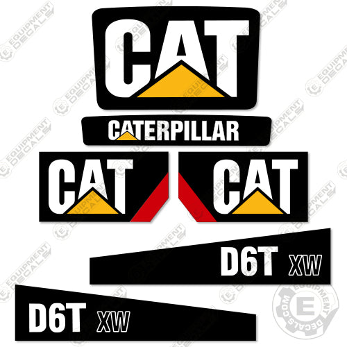 Fits Caterpillar D6T XW Decal Kit Dozer (2008) d6t, d6txw, decal kit, xw