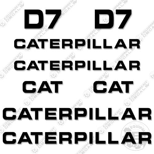 Fits Caterpillar D7 Decal Kit Dozer (OLDER STYLE) 7, d7, decal kit