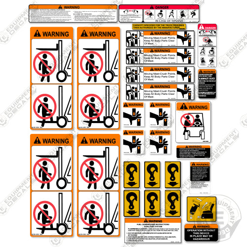 Fits Caterpillar Forklift Safety Decal Package decal kit