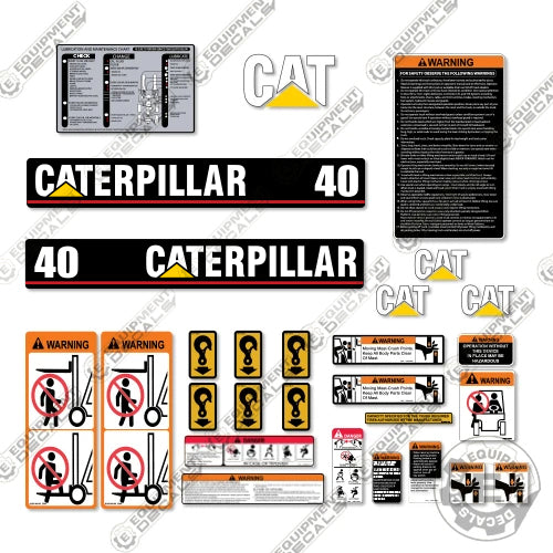 Fits Caterpillar GC20 Forklift Decals 20, decal kit, gc 20, gc20