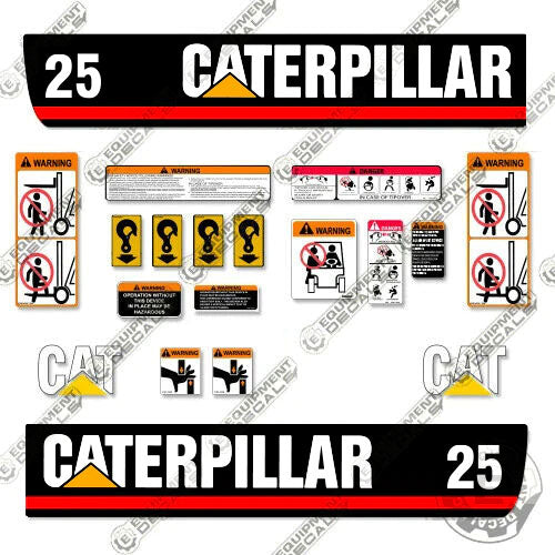 Fits Caterpillar GP25 Decal Kit Forklift 250, decal kit, gp25