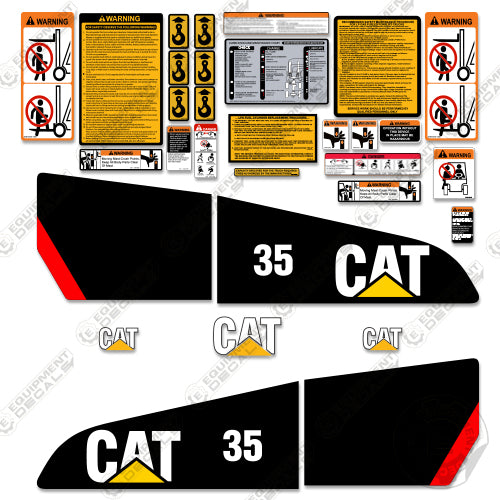 Fits Caterpillar GP35N Decal Kit Forklift 35, 35n, decal kit