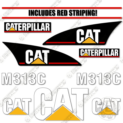 Fits Caterpillar M313C Decal Kit Excavator 313, 313c, caterpillar, decal kit, m313, m313c, wheel excavator