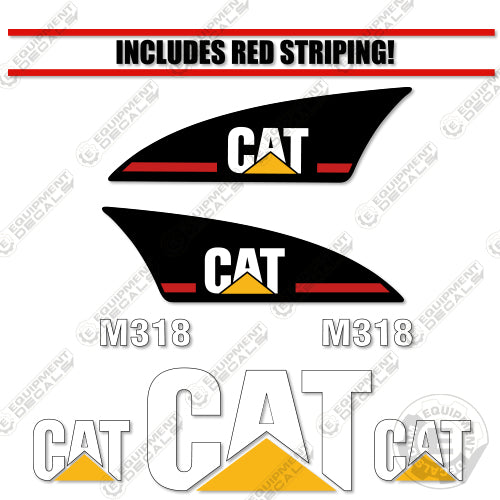 Fits Caterpillar M318 Decal Kit Excavator 318, caterpillar, decal kit, wheel excavator